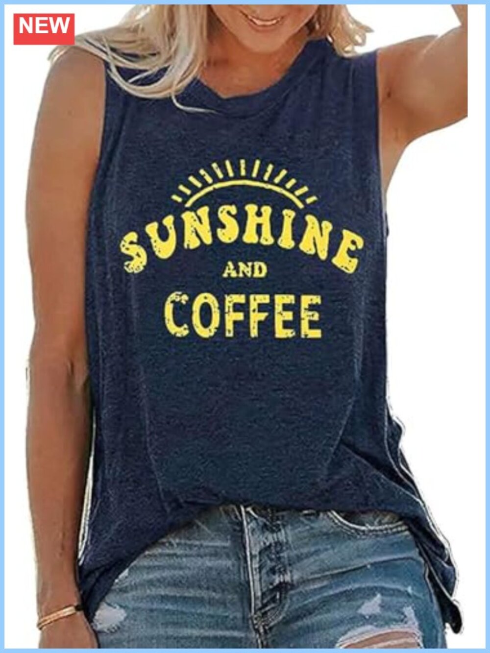 Womens Sleeveless Tank Top Cotton Blend Loose Summer Casual Tunic